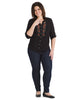 Embroidered Button Front Anthracite Patrice Top