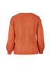 Pom Pom Sleeve Orange Sweater