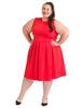 Bow Back Tomato Red Dress