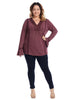 Bell Sleeve Berry Top