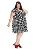 Sweetheart Wrap Dress In Hollywood Dot