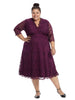 Mademoiselle Lace Dress In Berry