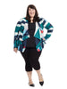 Abstract Geometric Printed Cascading Jacket