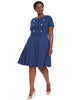 Button Front Fit And Flare Dress