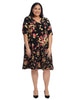 Floral Scuba Crepe Fit And Flare Dress