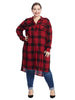 Red And Black Plaid Duster Top