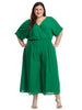 Kimono Sleeve Green Jumpsuit