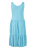 Tiered Mykonos Blue Maxi Dress