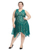 Emerald Green Lace Fit and Flare Dress
