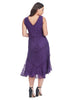 Sleeveless Purple Lace Fit and Flare Dress