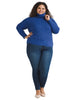 Roll Neck Electric Blue Sweater