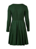 Bottle Green Fit-And-Flare Dress