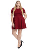 Cable Knit Merlot Fit And Flare Dress