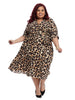 Leopard Faux Wrap Dress
