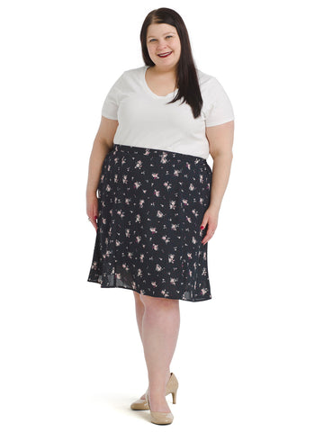 Doreen Floral And Dot Skirt