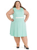 Mint Fit And Flare Dress