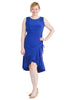 Side Ruched Cobalt Dress
