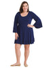 Navy Build Upon Brilliance Fit and Flare Dress