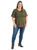 Short Sleeve Army Green Top