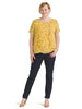 Sheer Sleeve Yellow Floral Top