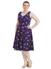 Fruit Print Fit And Flare Dress
