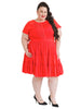 Tomato Red Fit And Flare Dress