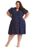 Navy Spot Blue Skies Fit and Flare Dress