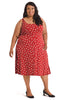 Polka Dot Empire Waist Fit And Flare Dress