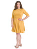 Yellow Fit And Flare Dress