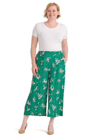 Green Floral Pants