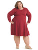 Long Sleeve Ruby Fit And Flare Dress