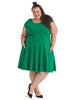 Green Fit And Flare Dress