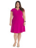 Square Inset Scuba Fit And Flare Dress