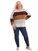Multi Stripe Heather Gray Sweater