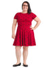 Red Heart Fit-And-Flare Dress