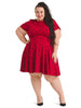Red Heart Fit-And-Flare Dress