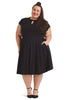 Keyhole Black Fit-And-Flare Dress
