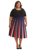 Rainbow Ribbed Sweater Skirt