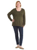 Cable Knit Olive Sweater