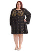 Embroidered Bell Sleeve Dress