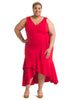 Red Sleeveless Tiered Ruffle Dress