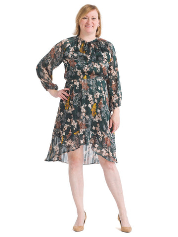 Spring Florals Fit-And-Flare Dress