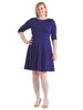 Purple Fit-And-Flare Dress
