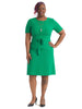 Tie Front Kelly Green Dress