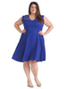 Cobalt First Place Fit-And-Flare Dress
