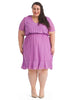 Illusion Stripe Violet Dress