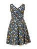 Butterfly Print Fit-And-Flare Dress