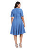 Delores Dress In Blue And White