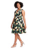 Sleeveless Kelsie Wrap Dress In Pineapple Print