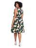 Sleeveless Kelsie Wrap Dress In Pineapple Print